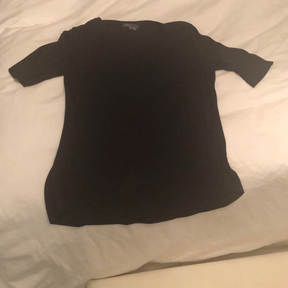 Vince black tee shirt fits loose and sheer
